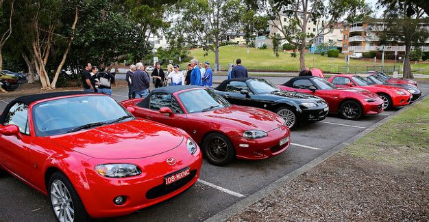 MX-5's at Nelson Bay